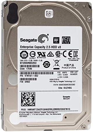 Seagate ST2000NX0253 2TB 2.5 SATA 6GBPS HDD (Renewed)