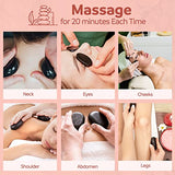 Granpay 20 Hot Stones for Massage with Warmer, Hot Stones Massage Set with Warmer Kit Basalt Hot Rocks Massage Stone for Spa Warming Therapy Pain Relie