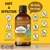 Kiddivit Baby Multivitamin Liquid Drops with Inulin - 48 Daily Servings, 4 Fl Oz (120mL) - Glass Bottle - Sugar Free, Gluten Free, Vegetarian Friendly