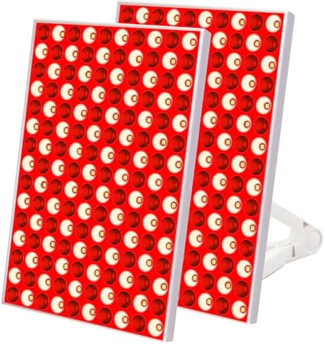 Red Light Therapy Lamp, Red Light Therapy for Body, Infrared Light Therapy Panel for Face with Stand, 660nm Red and 850nm Near Infrared LED Red Light Therapy Device at Home for Face and Body (2 Pack)
