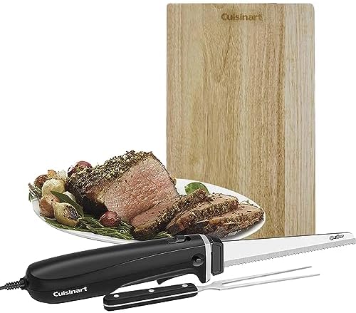 Cuisinart CEK-41FR Electric Knife with Cutting Board & Carving Fork (Renewed)