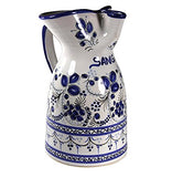 EL PUENTE del Arzobispo Blue Flor Ceramic Sangria Pitcher (1/2 gallon capacity)