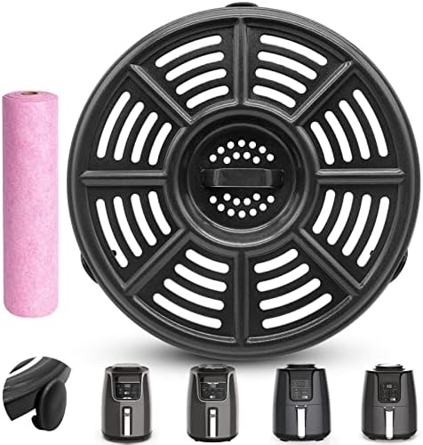 Air fryer Accessories for Ninja AF101 AF161 AF150 Air Fryer, 8.2'' Round Food Grade Air Fryer Grill Pan Grill Plate Crisper Plate Replacement Parts Tray Rack Compatible Ninja Foodie Pressure Cooker