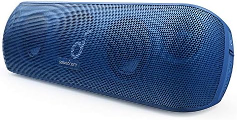 Soundcore Motion+ Bluetooth Speaker with Hi-Res 30W Audio, Extended Bass and Treble, Wireless HiFi Portable Speaker with App, Customizable EQ, 12-Hour Playtime, IPX7 Waterproof, and USB-C, Blue