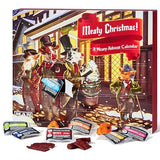 Man Crates Jerky Advent Calendar Featuring "Cow Caroler" Artwork – Includes 25 Festive Flavors of Beef Jerky – Delicious Flavors Like Orange Habanero, Rootbeer and More