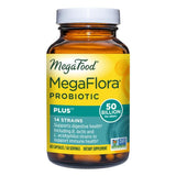 MegaFood MegaFlora Probiotic Plus - Probiotics for Women and Men - 50 Billion CFUs & 14 Strains - Probiotics for Digestive Health & Immune Support - Vegan - Made Without 9 Food Allergens - 60 Caps