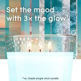 Glade Candle Sky & Sea Salt, Fragrance Candle Infused with Essential Oils, Air Freshener Candle, 3-Wick Candle, 6.8 Oz, 3 Count
