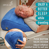 Circa Air Inflatable Wedge Pillow for Travel - Lightweight & Portable. Travel Wedge Pillow for Sleeping, Acid Reflux, Gerd, Snoring. for Back, Leg Elevation & Knee Support. Bed Wedge Pillow