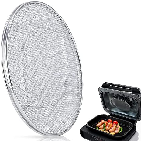 Stainless Steel Splatter Shield for Ninja Foodi FG551, Reusable 6-in-1 Air Fryer Accessories, Indoor Grill Accessories, Fine Mesh Splatter Screen, Ninja Replacement Screen Splash Guard