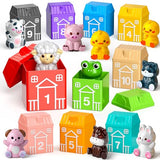 TEMI Learning Toy for Toddlers 1 2 3 Year Old, 20PCS Farm Animals Toys Montessori Counting, Matching, Sorting Sensory Toys,Christmas Birthday Gifts Toddler Toys Boys Girls Age 12-18 Months