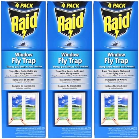 Raid Window Fly Trap, 4 Count (Pack of 3)