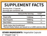 Bee Pollen Supplment - Bee Pollen, Propolis, and Royal Jelly - Vitaleons Bee Pearl - Each Pearl has Vitamins, microelements, polyphenols and antioxidants (Vegetarian, 60 Capsules)