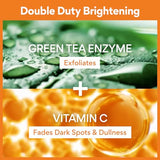 innisfree Green Tea Enzyme Vitamin C Brightening Serum for Dark Spot Fading, Korean Face Serum for Glow