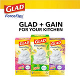 Glad Trash Bags, ForceFlex Tall Kitchen Drawstring Garbage Bags, 13 Gal, Gain Lemon Zest, 110 Ct, Pack May Vary