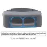 Headband Magnifier Double Lens Head-Mounted Reading Magnifier Loupe Jewelry Visor Opitcal Glass Binocular Magnifier with Lens Magnification-1.5X 2X 2.5X 3.5X