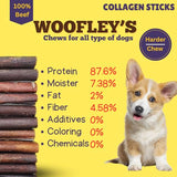 Woofley's 6 Inch Collagen Bully Sticks for Dogs - 10 Count - Collagen Chews for Dogs - Bully Stick Rawhide Alternative Dog Chews No Hide Bones for Medium & Large Dogs