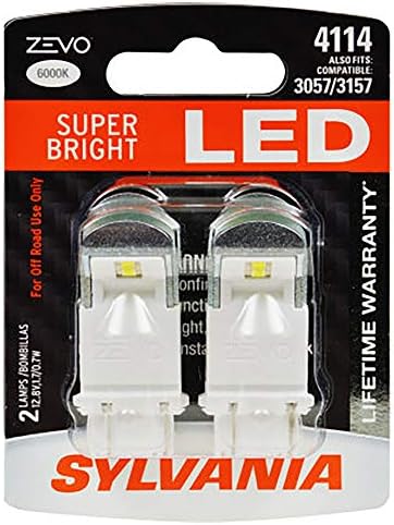 SYLVANIA - 4114 ZEVO LED White Bulb - Bright LED Bulb, Ideal for Daytime Running Lights (DRL) and Back-Up/Reverse Lights (Contains 2 Bulbs)