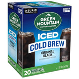 Green Mountain Coffee Roasters Original Black Iced Cold Brew Coffee, Single Serve Keurig K-Cup Pods, 20-Count Box