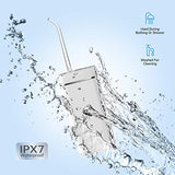 SYNHOPE Water Flosser [Mini Cordless Portable] Oral Irrigator Water Teeth Cleaner pick, Telescopic Water Tank, 3 Modes & IPX7 Waterproof, Home & Travel Water Flossers for Teeth, Braces Bridges Care