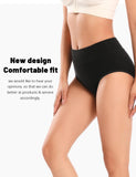 Molasus Incontinence Underwear for Women High Absorbency Period Leakproof Cotton Underwear Heavy Flow Menstrual Protective Plus Size Panties Bladder Control Briefs 3 Pack,Black,XX-Large