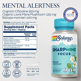 SOLARAY SharpMind Focus, Mental Alertness Nootropic Supplement, Memory Support, Each Capsule with Cognizin Citicoline, Vegan, 60 Day Money Guarantee, 30 Serv 30 Vegetarian Capsules Pills
