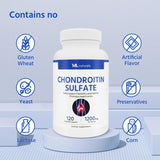 ML Naturals Chondroitin Sulfate 1200mg 120 Vegan Capsules. 99% Purity Chondroitin. Joint Health.