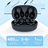 Ear Clip Bone Conduction Headphones, Wireless Bone Earbuds Bluetooth 5.3, Painless Open Ear Clip on Cute Ear-Buds,Waterproof Mini Sport Earring Earphones for Small Ear, Noise Cancelling/HiFi Quality