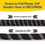 POCKET HOSE Copper Bullet AS-SEEN-ON-TV Expands to 100 ft REMOVABLE Turbo Shot Multi-Pattern Nozzle 650psi 3/4