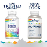 SOLARAY Spectro Multivitamin, w/No Iron, Cal/Mag, Energizing Greens & Herbs w/Digestive Enzyme (60 Serv, 360 CT)