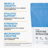 Donson Creatine Monohydrate for Women & Men – 8.8oz Creatine Powder – Micronized Creatine for Muscle Builder, Strength Growth, Endurance Booty Gain – Pure Unflavored Creatine Powder – 50 Servings