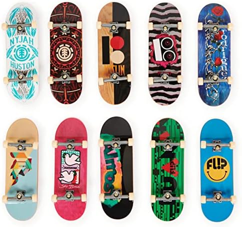 Tech Deck, DLX Pro 10-Pack of Collectible Fingerboards, for Skate Lovers, Kids Toy for Ages 6 and up