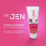 Dr Jen|Kids Toothpaste: 10% Nano Hydroxyapatite Toothpaste Whitening-Fluoride Free Toothpaste Sensitive Teeth Support for Kids-(Strawberry)