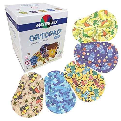 ORTOPAD® Bamboo Boys Eye Patches, 50/Box (Medium Size, 2-4 yrs) Blue Camo Pack