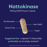 BESTVITE Nattokinase 100mg (2000 FU) (120 Vegetarian Capsules) - No Stearates - Vegan - Non GMO - Gluten Free