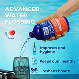 WATER DENT 2-in-1 Water Flosser Rinse & Mouthwash, Gum Care, Concentrate 1:10, IRRIGANT, Add to Water Flosser,Mint Flavor (Pack of 1 -Value of 186 fl.oz), Alcohol Free, Fluoride Free