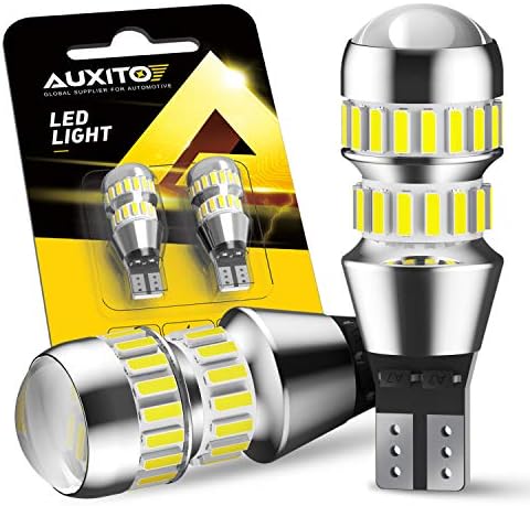 AUXITO 912 921 LED Bulbs for Backup Reverse Light Bulbs, 42-SMD 400% Brighter, 6000K White, Non-polarity 906 W16W T15 921 LED Bulb Direct Back Up Parking Light Replacement Lamp, Pack of 2
