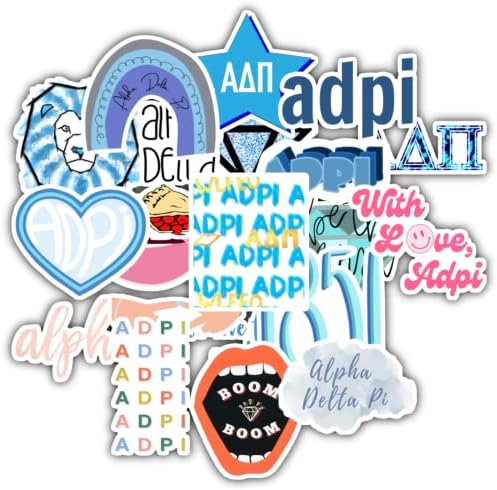 20 Pcs Stickers Packs Alpha Decal of Vinyl Pi Aesthetic to Colorful Delta Sticker Waterproof for Water Bottle Computer Laptop Luggage Phone Car Skateboard Bumper