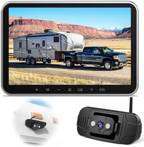 8-Inch Wireless Backup Camera for RV Trailer: HD 1080P Recording RV Camera for Furrion - Strong Signal Rear View Camera for Camper Trucks