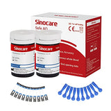 Blood Glucose Test Strips 50pcs & Lancing Devices, Only for Sinocare Safe AQ Smart Glucometer or Safe AQ Voice Glucometer