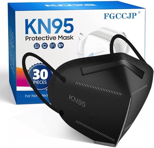 KN95 Face Mask 30pcs Disposable Face Masks Individual Packed Safety 5 Layers Breathable Cup Dust Masks Filtration>95%