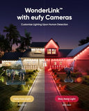 eufy Permanent Outdoor Lights E22, 50ft with 30 Triple-LED Lights, Smart RGBWW Lights, Daily and Festive, Up to IP67 Waterproof, AI Lighting Themes for Halloween, Christmas Lights, Links with Cameras