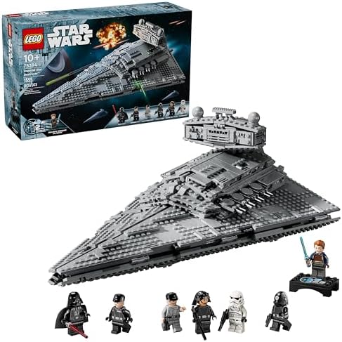 LEGO Star Wars Imperial Star Destroyer Building Toys Set - Birthday Gift Idea for Kids, Boys & Girls, Ages 10+ - Star Wars Darth Vader & 6 Minifigure Toys - 75394
