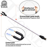 West Thorne Pro Cattle Prod, Newest Waterproof Livestock Prod Stick with LED Light, Rechargeable Electric Livestock Prod(25.9in)