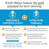 iCloth for Electronics | Monitor Cleaner and TV Screen Cleaner Wipes: Individually Sealed specially formulated alcohol wipes Easily Lifts Oil, Grease, Fingerprints, Makeup - Use as TV Screen Cleaner