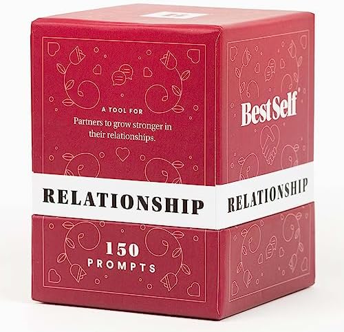 BestSelf Relationship Deck -150 Discussion Prompts Conversations Starter Couples Games - Perfect Couples Card Games for Adults, Romantic Gifts for Couples