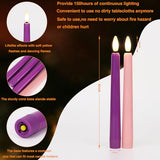 FREEPOWER Flameless Advent Candles - Set of 4 Battery Operated LED Advent Candle with Remote Control & Timer- 8-inch Tall Flicker Flame Battery Operated Taper Candles for Christmas Holiday