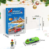 Advent Calendar 2024,Cars 24 Days Christmas Countdown Toys Set, 8 Holiday-Themed Cars And Accessories with Playmat, Gift & Toys for Kids 3 Years Old & Older