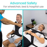 Vive Wheelchair Harness for Adults - Wheelchair Seat Belt - Safety Belt for Elderly - Torso Support Vest Restraint - Wheelchair Seatbelt Body Harness for Disabled - Adjustable Straps Prevent Sliding