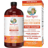 MARYRUTH'S ORGANIC Multivitamin Multimineral Supplement for Women + Hair Growth Vitamins | with Lustriva & Chromium Picolinate 1000mcg | Thicker Hair, Wrinkles, Fine Lines, Skin Care | Ages 18+ | 15.22 Fl Oz