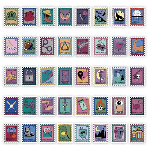 80PCS Book Trope Stamp Stickers,Bookish Stickers for Kindle,Booktok Sticker Pack,Bookworm Stickers Romance Reader Gifts